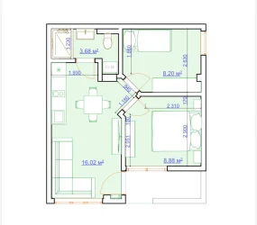 Apartament në shitje në Durrës, Shqipëri — 50 m², 100 000 € — foto 1