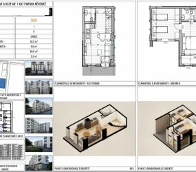 Apartament në shitje në Mali i Robit, Shqipëri — Miami Sun — 87 m², 119 470 € — planimetria