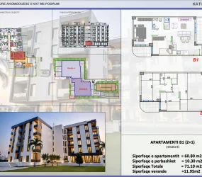 Apartament në shitje në Golem, Shqipëri — Skampa — 60 m², 106 650 € — planimetria