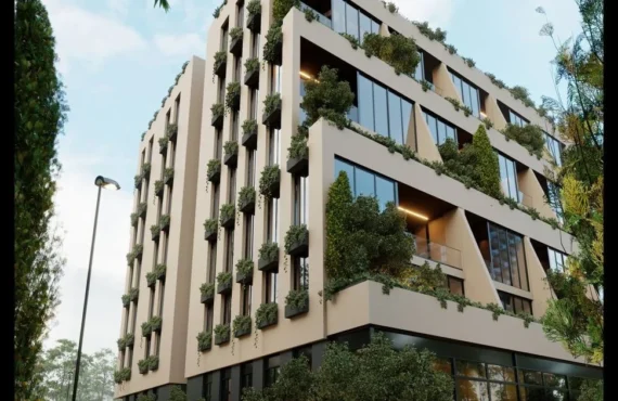 Apartament bregdetar mbi pisha me parking dhe tarracë