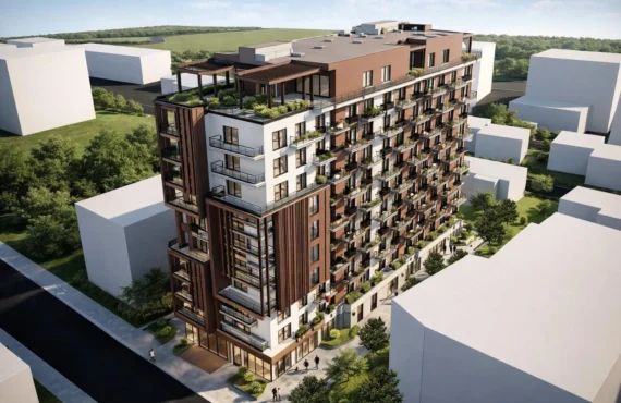 Duplex me verande private në katin përdhes në një kompleks të ri banimi