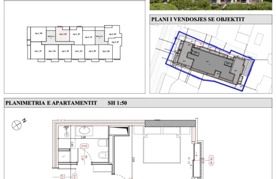 Apartament me një dhomë gjumi dhe dy ballkone pranë detit