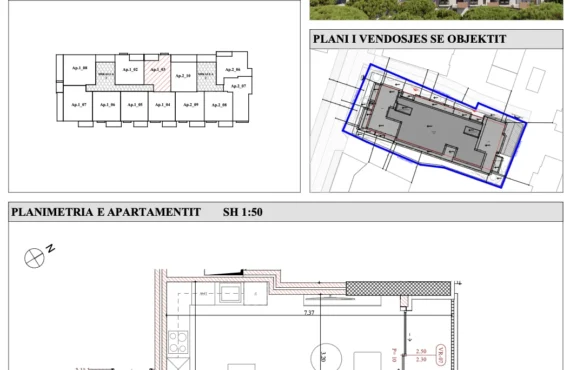 Apartament me një dhomë gjumi dhe dy ballkone në kompleksin Sunset