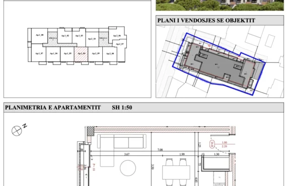 Apartament me një dhomë gjumi në katin përdhes në një kompleks të ri bregdetar