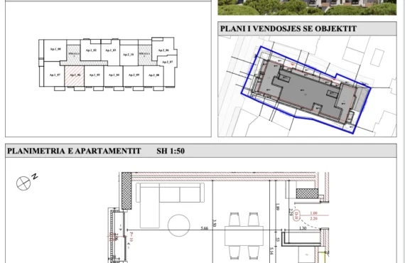 Apartament me një dhomë gjumi dhe dy ballkone në një kompleks bashkëkohor