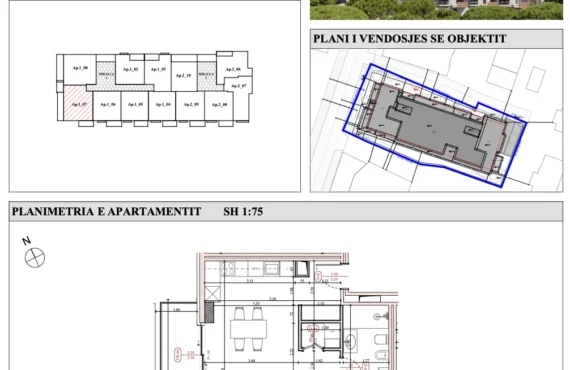 Apartament në kat të parë me tarracë gjigante në cep