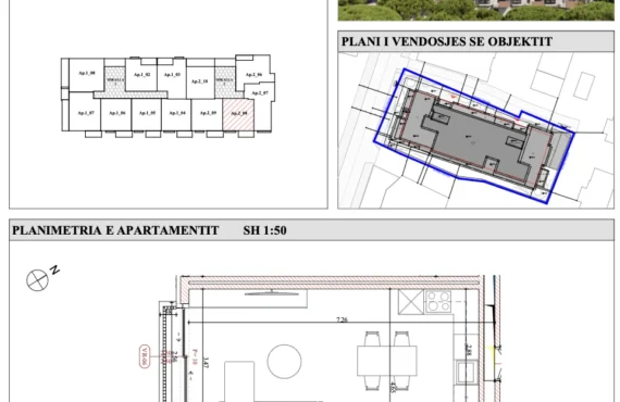 Apartament me një dhomë gjumi dhe dy ballkone private