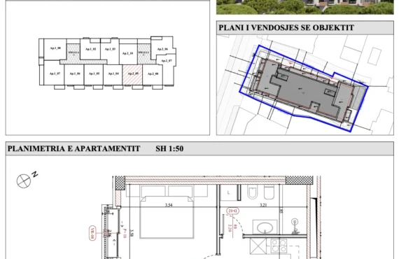 Apartament 1+1 me dy ballkone pranë bregdetit