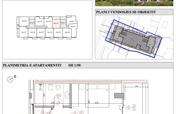 Apartament 1+1 me ballkon gjironjës 13 metra