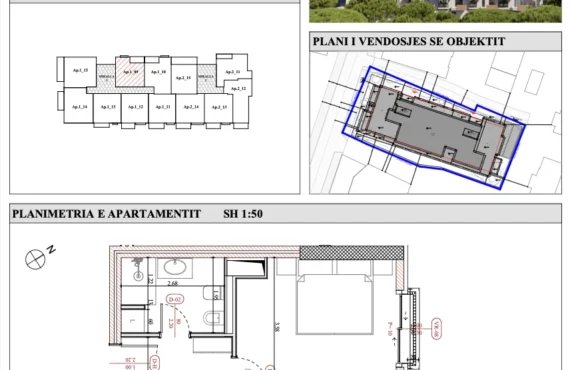 Apartament 1+1 me ballkon – minuta nga deti