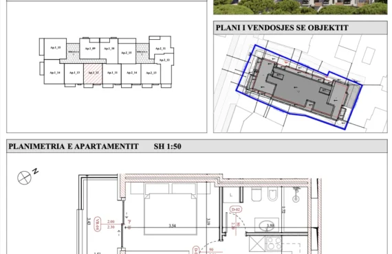 Apartament me një dhomë gjumi dhe ballkon për verë të vërtetë