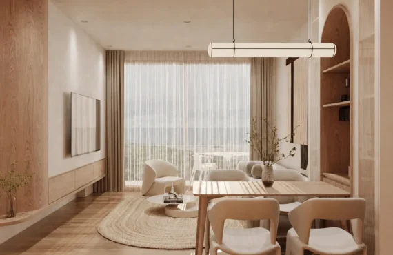 Një banesë e rafinuar pranë bregdetit në Hera Residence — Apartamenti A26